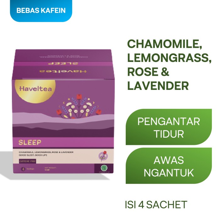 

N.E.W Haveltea SLEEP 4 Tea Bags | Teh Bunga Chamomile Tea | Pengantar Tidur