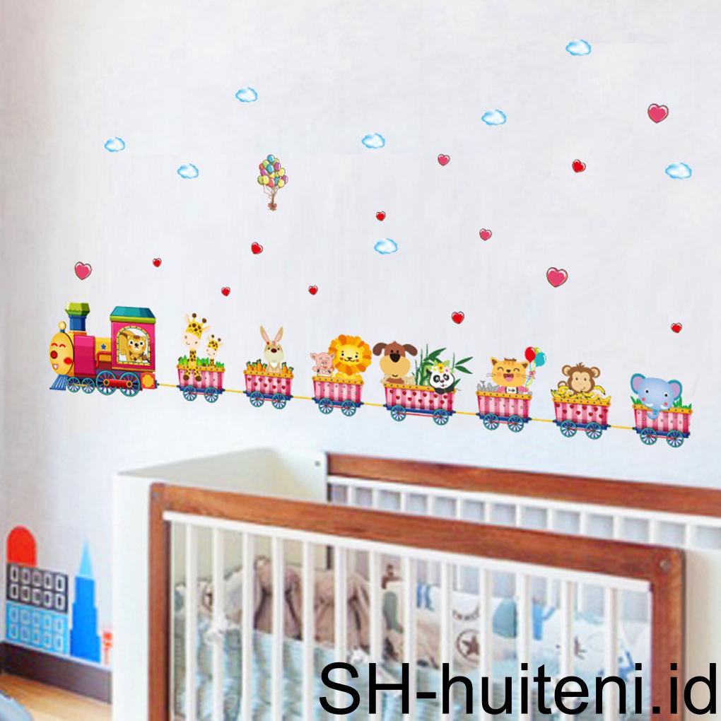 Huit Stiker Dinding Kartun Removable Tahan Air Wallpaper Multicolor Tahan Air Aksesori Rumah Latar Belakang Kamar Tidur Poster