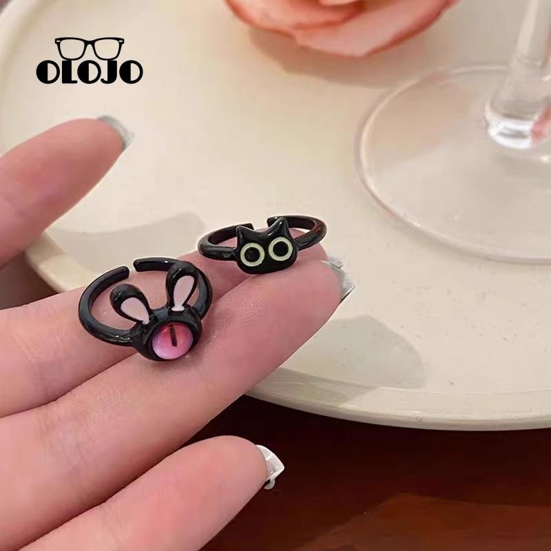 【COD】Fashion Cincin Retro Lucu Naga Kucing Membuka Cincin Kreatif Pasangan Rings