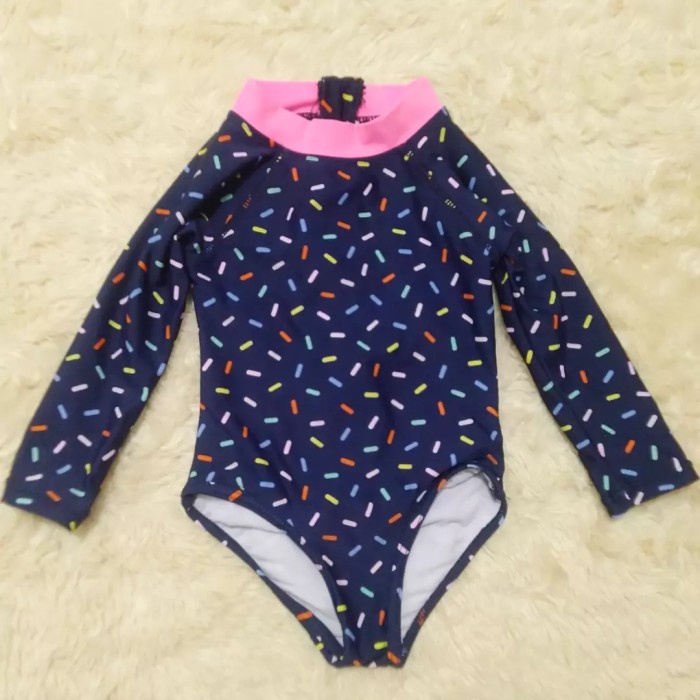 BAJU RENANG ANAK PEREMPUAN BIKINI COTTON ON KIDS SWIMSUIT SWIMWEAR SIZE 2 TAHUN NAVY