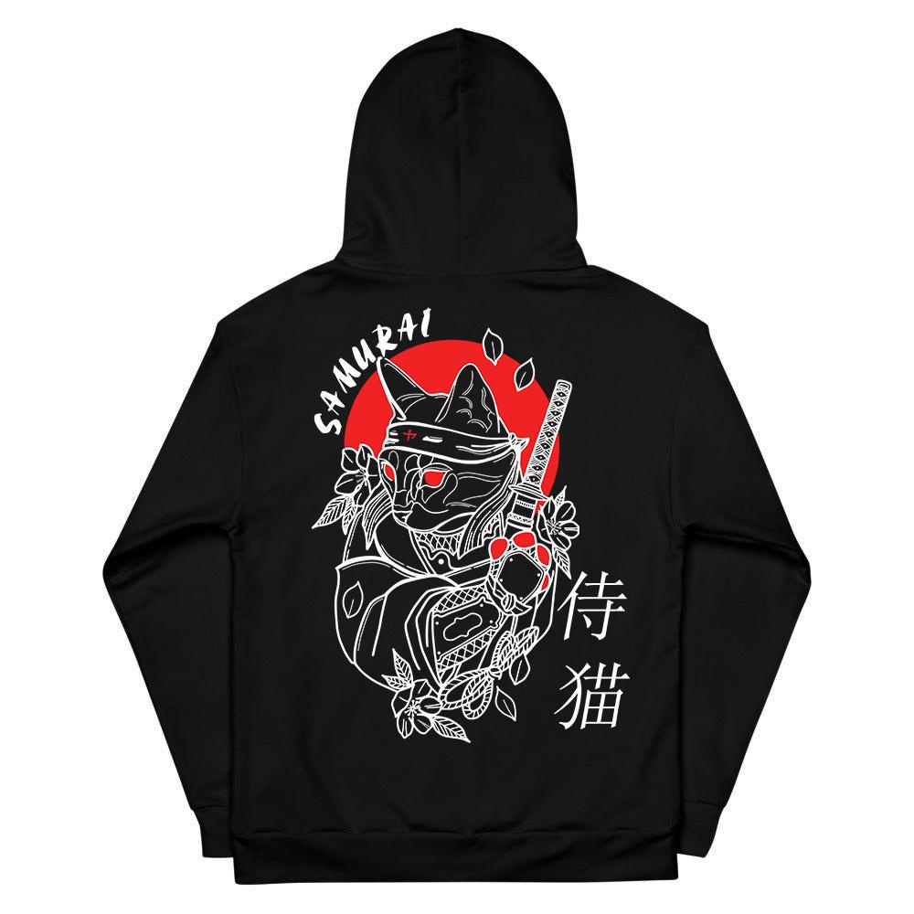 Hoodie Samurai Red night  Sweater tren islane terbaru fleece anime  hitam