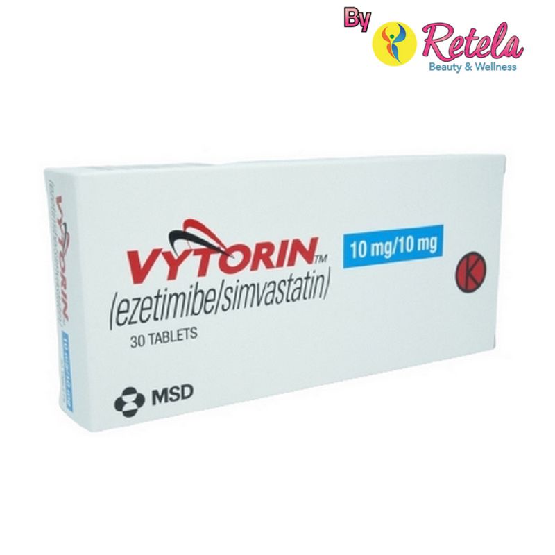 VYTORIN 10/10MG 1 STRIP 10 TABLET ( Ezetimibe 10 mg dan Simvastatin 10 mg)