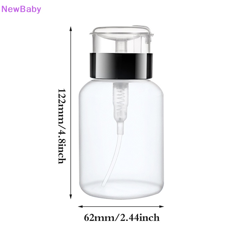 Newbaby Botol Penghilang Kutek UV Gel Press Bottle Nail Art Bersih Kosong Pump Liquid ID