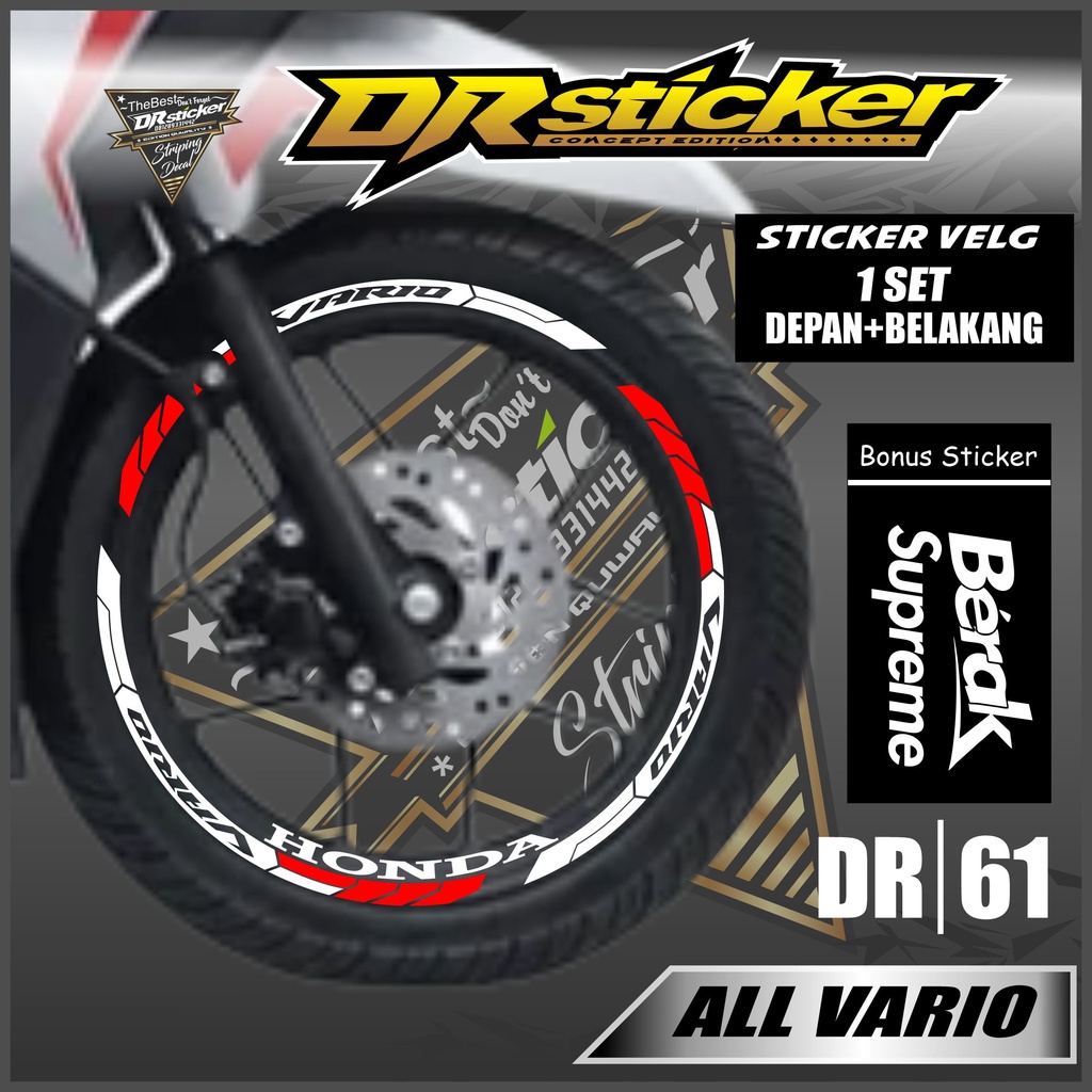 Sticker Velg - Cutting Velg Sticker Cutting Velg Motor VARIO