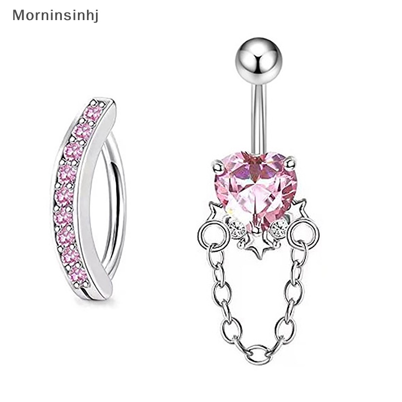 Mornin Stainless Steel Butterfly Belly Button Ring Kualitas Tinggi Pink Berlian Imitasi Cinta Pusar Cincin Untuk Wanita Tubuh Sexy Dekorasi id