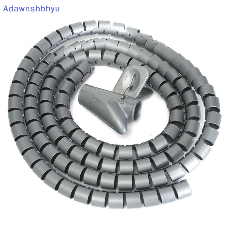 Adhyu 1M 8mm Kawat Spiral Wrap Sleeving Band Tube Pelindung Kabel Line Management ID