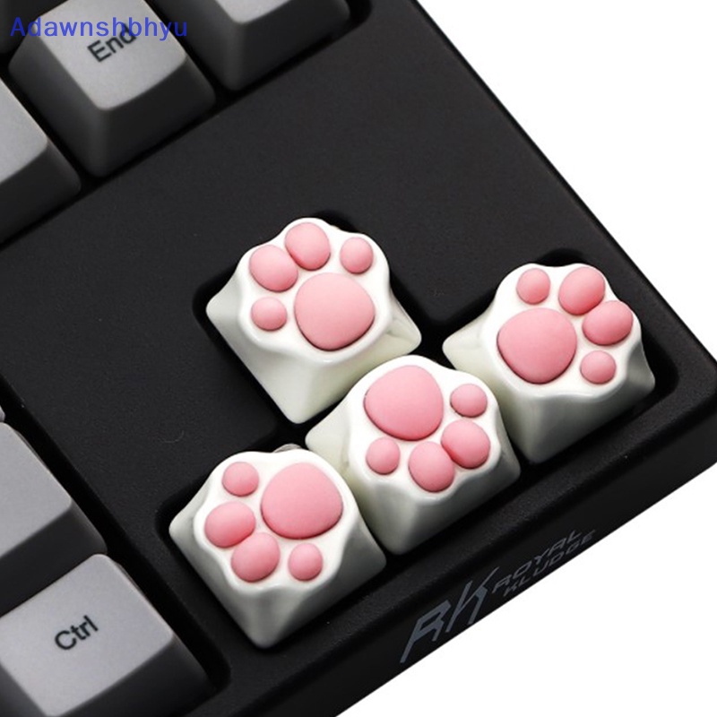 Adhyu Kepribadian Disesuaikan ABS Silikon Kitty Paw Artisan Cat Paws Keyboard keyCaps ID