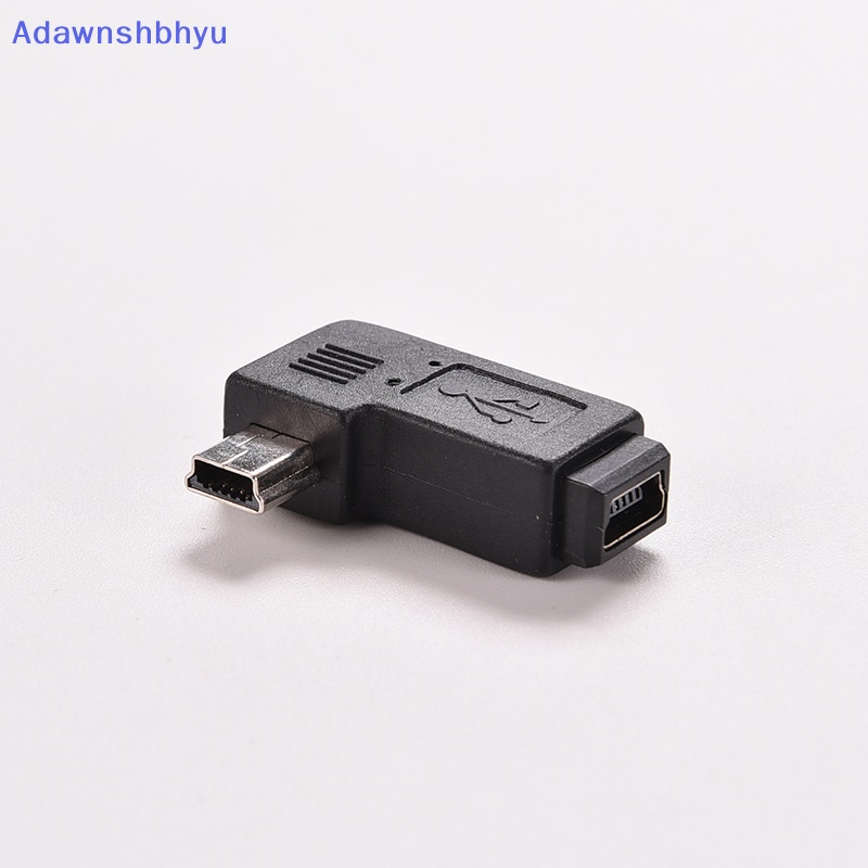 Adhyu Hitam USB 2.0 Mini 5pin Male to Female Sudut Kanan Konektor Adaptor 90derajat ID