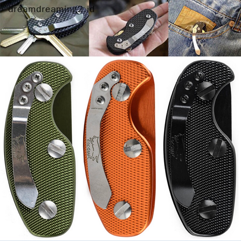 (drea) Aluminium Key Holder Organizer Klip Folder Keyring Gantungan Kunci Case Kantong Alat //