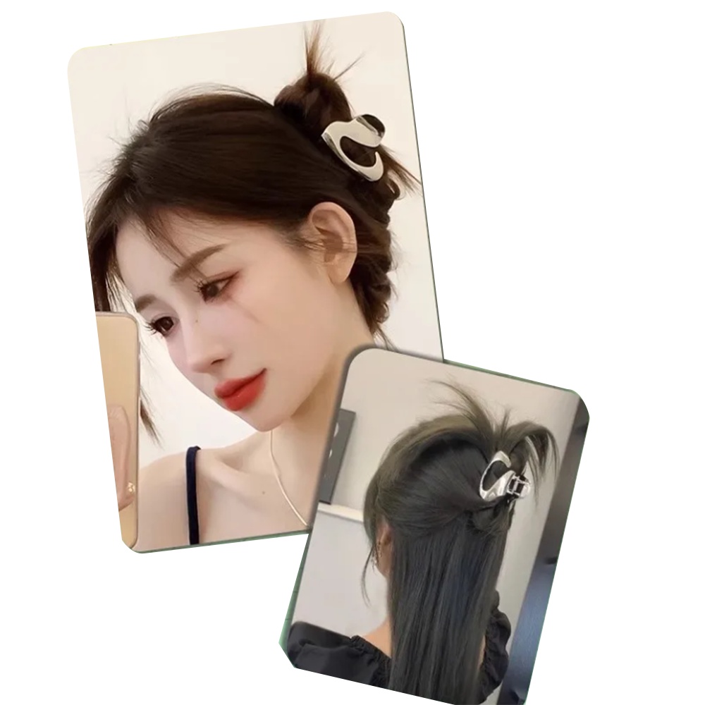 Y2k Wig Shuttlecock Sanggul Rambut Ponytail Tinggi Gaya Malas Dengan Klip Rambut Untuk Wanita Hair Fashhion 20cm