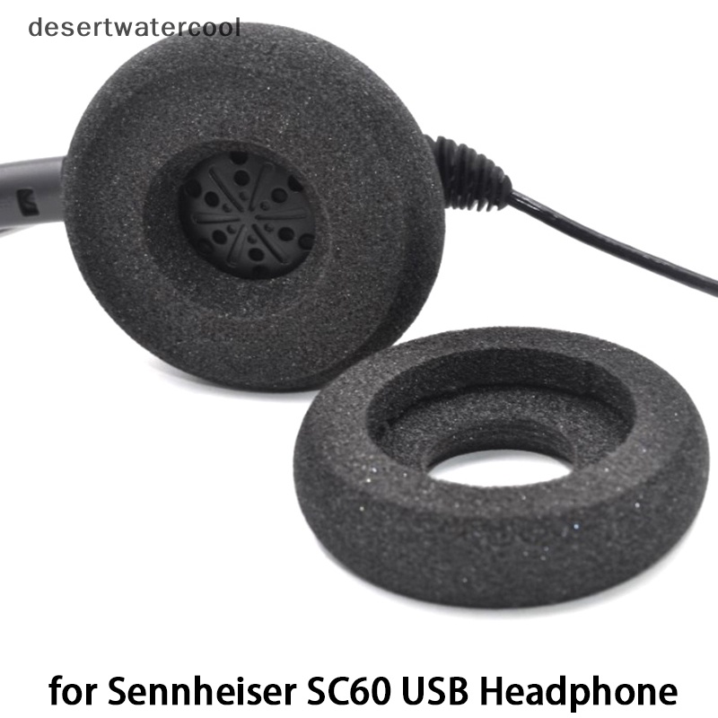 Deid Headphone Busa Earpads Busa Peredam Kebisingan Bantalan Telinga Untuk Sennheiser SC60 USB Headphone Nyaman Earmuff Pengganti Martijn