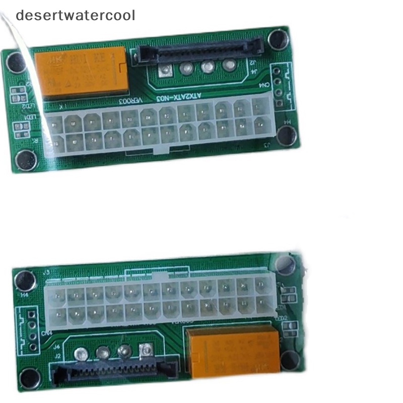 Deid Papan Adaptor Power Supply PSU Ganda Dengan LED ATX 24Pin Ke SATA Sync Starter Extender Cable Card Add2psu Untuk Kartu Grafis Mining Martijn