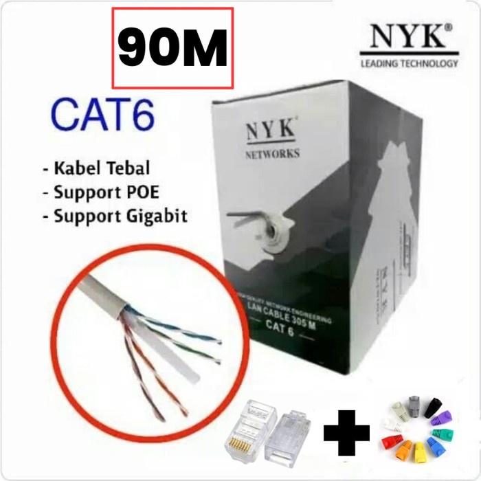 Kabel UTP LAN cat 6 NYK 90 METER