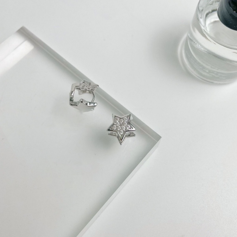 S925 Perak Jarum Bintang Zirkon Anting-Anting Feminin High-end Net Merah Anting-Anting2023 Baru Trendi Anting-Anting Anting-Anting