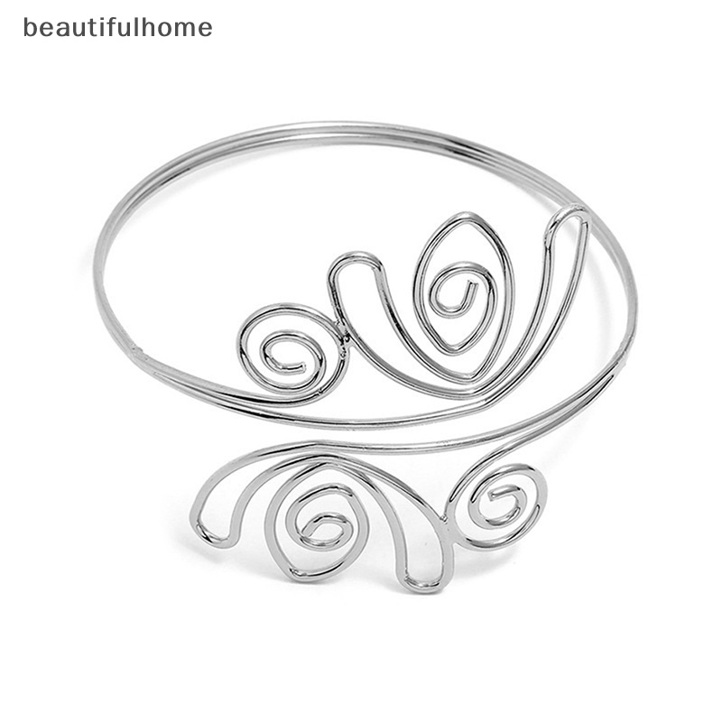 {beautifulhome} Bunga Upper Arm Cuff Bracelets Bangles Armband Berongga Keluar Manset Gelang Bangles Jewelry.