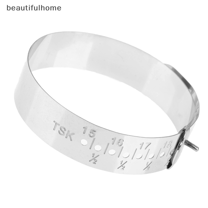 {beautifulhome} Alat Ukur Gelang Tangan Stainless Steel Bangle Sizer Gauge Adjustable.