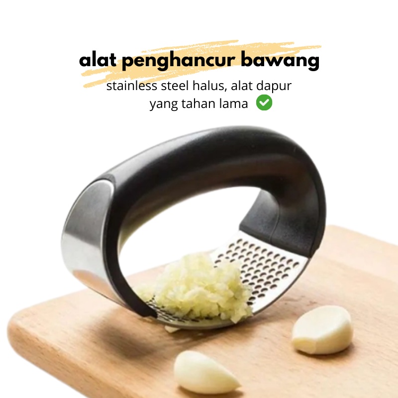 GOS A110 - Penghancur bawang stainless steel genggam / Alat penghalus bawang