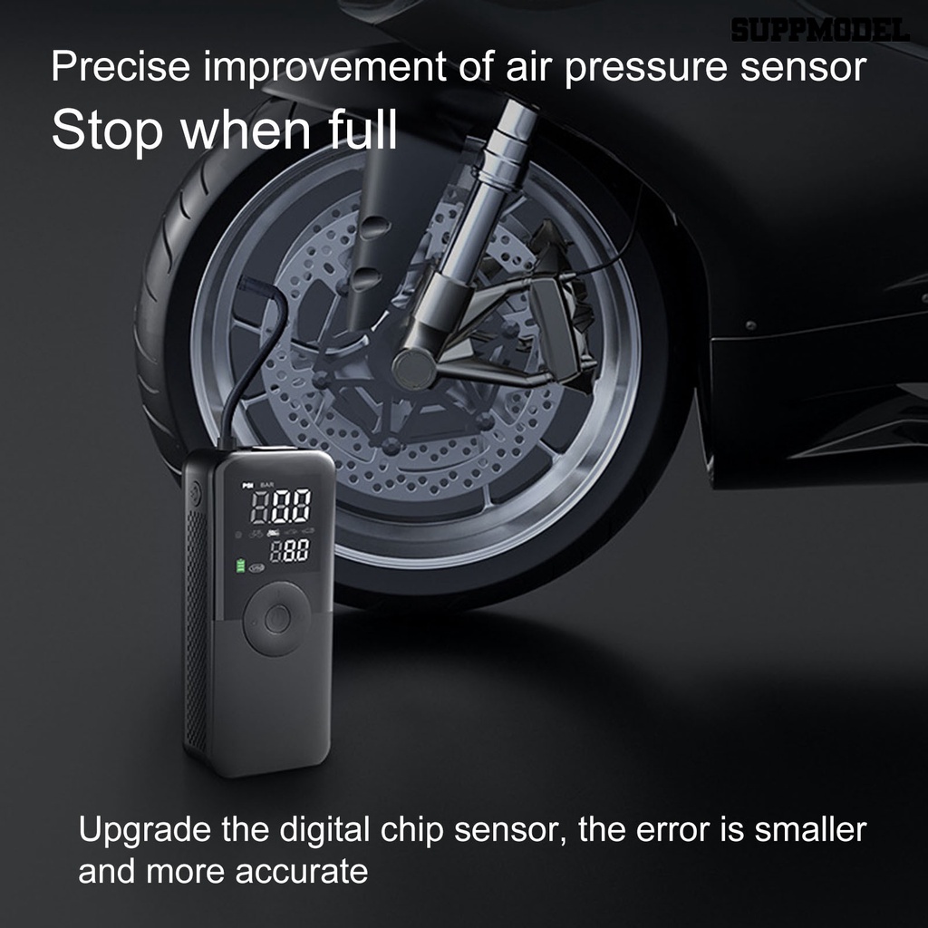 [SM]Tire Inflator Digital Display Lampu LED Banyak Digunakan Otomatis Shut-off Waktu Siaga Lama Tiup Cepat Portabel Akurat Layar LCD Pompa Angin Perlengkapan Mobil