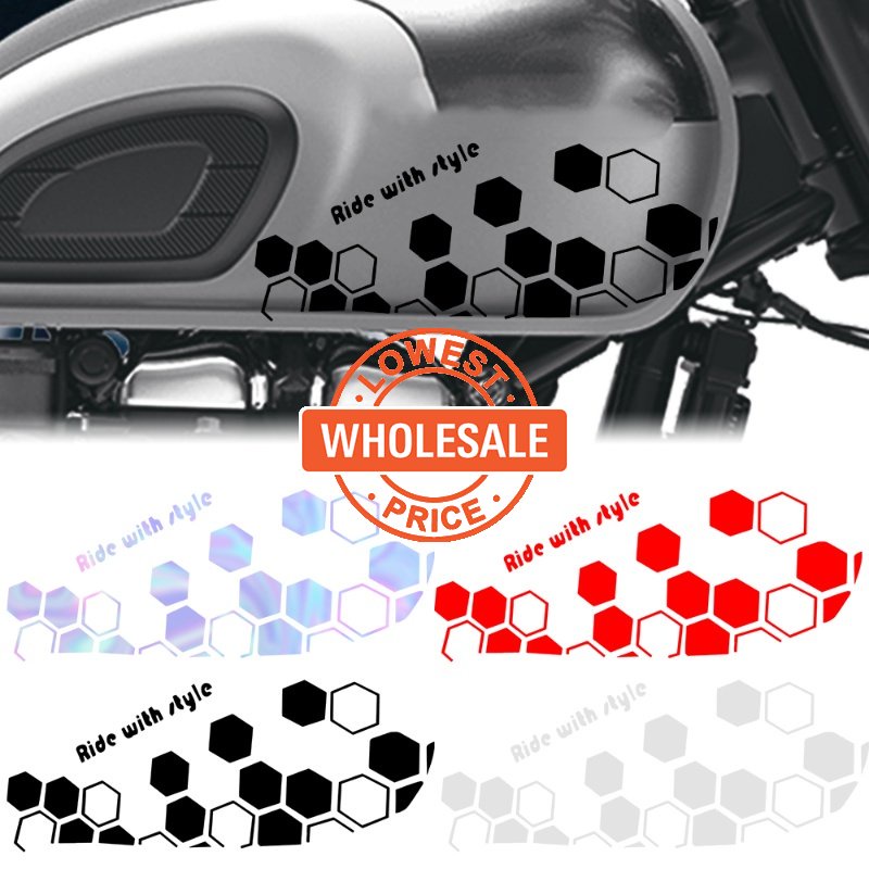 [Grosir] Honeycomb Hexagonal Stiker Motor Mobil/Stiker Grid PET Keren Warna-Warni/Cuttable Reflektif Stiker Lampu Mobil/DIY Perekat Sticker Dekorasi Eksterior Mobil