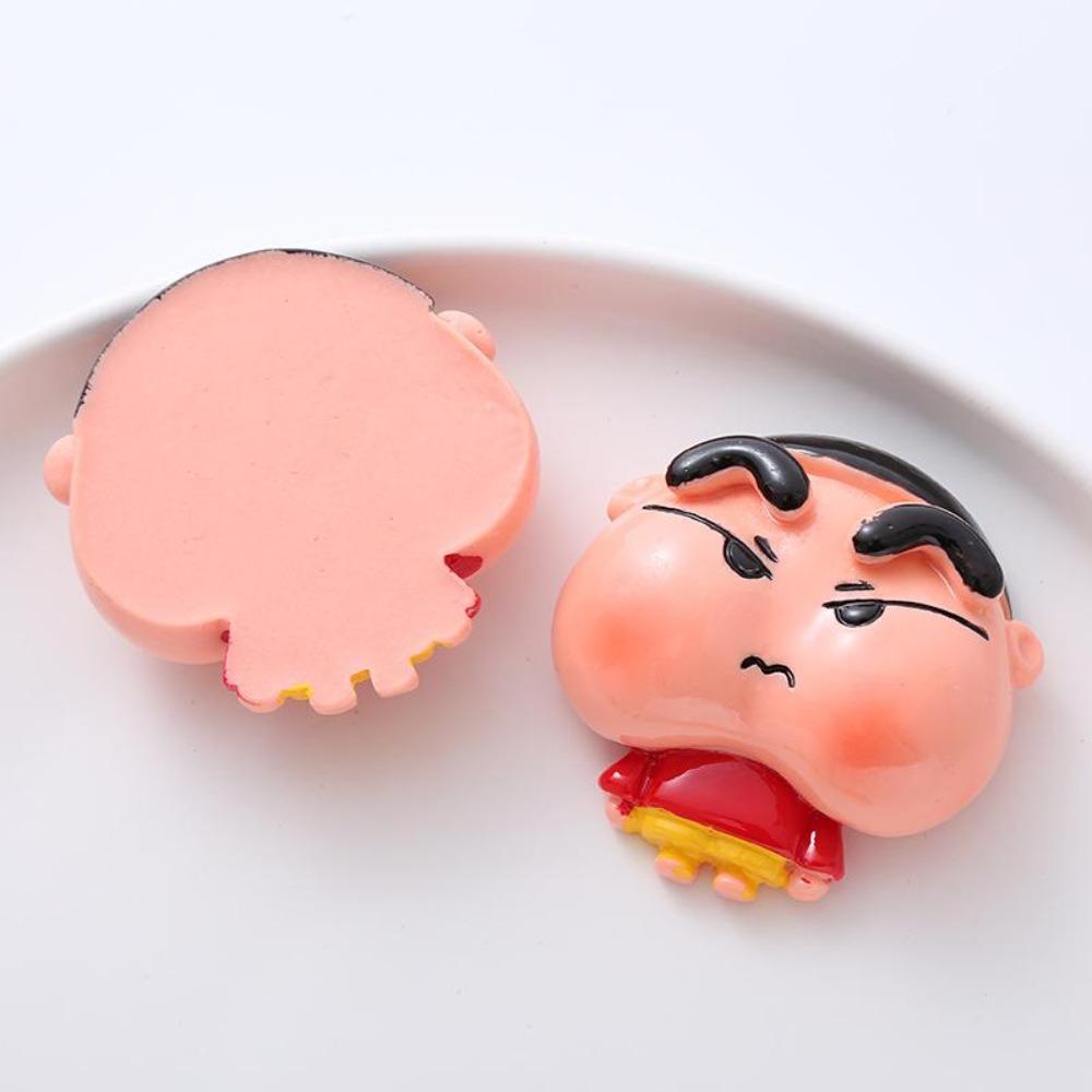 Needway Crayon Shin-Chan Aksesoris Wajah Besar Seri Crayon Crayon Shin-Chan Diy Membuat Bahan Kartun Hewan Goo Kartu Bahan Ponsel Case Dekorasi Untuk Untuk Anak