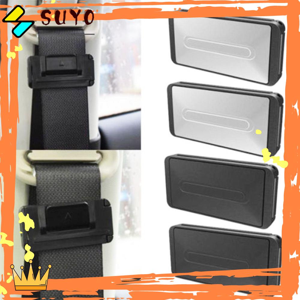 Suyo 2pcs Belt Safety Adjuster Clip Auto Fastener Extension Adjustment Lock Meningkatkan Kenyamanan Stopper Sabuk Pengaman