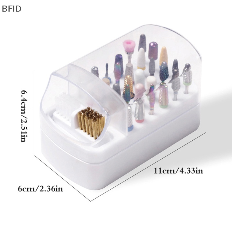 [BFID] 30lubang Tempat Mata Bor Paku Akrilik Nail Drill Bits Storage Nail Tools a [ID]