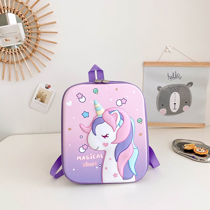 Tas Ransel Hardcase Uk. 30 cm anak Laki-laki dan Perempuan trend fashion import gaya kartun hard shell
