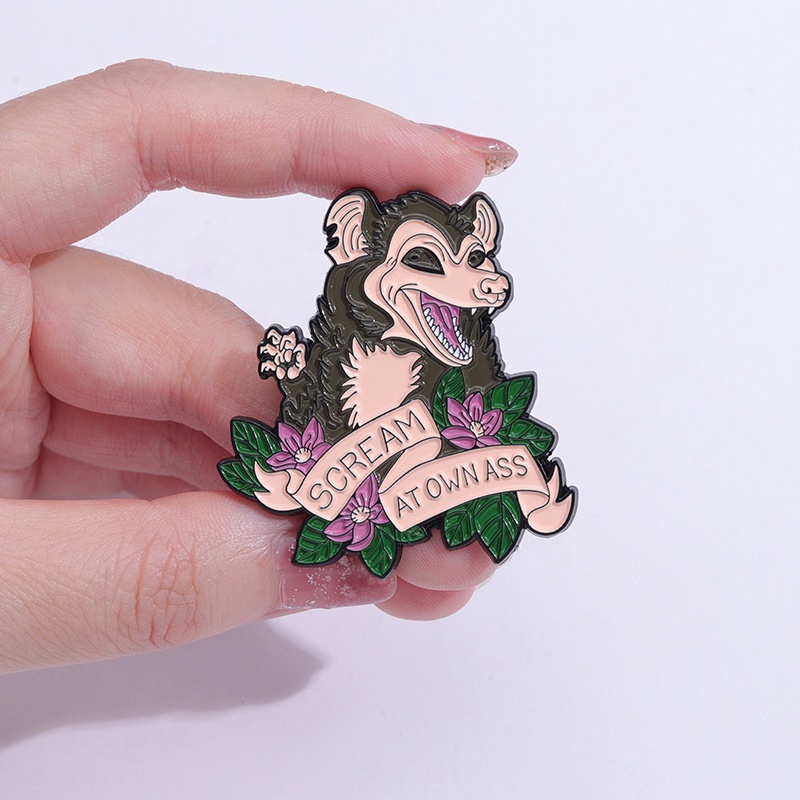 Lucu Deep Forest Hamster Bros Berteriak Tema Hewan Enamel Pin Kostum Aksesori Hadiah