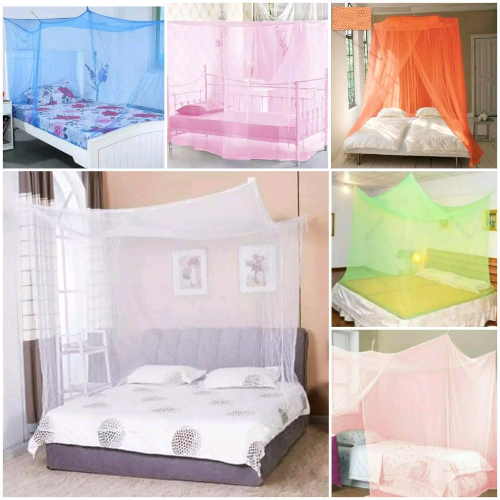 AEA  Kelambu 4 sudut kelambu gantung kotak ukuran besar kelambu polos kelambu nyamuk tirai