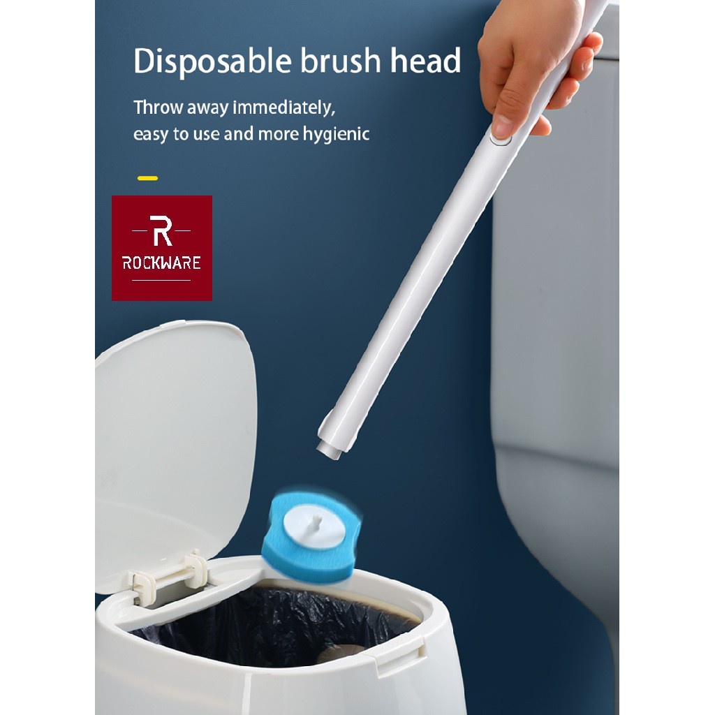 AKN88 - ROCKWARE RW-DTB01 - Disposable Toilet Brush - Sikat WC Toilet Wangi