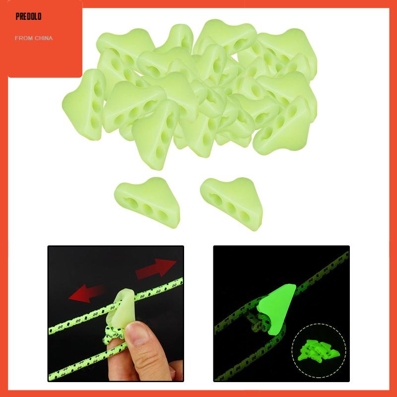 [Predolo] 30pcs Gesper Tenda Segitiga Fluorescent Tenda Gunung Wind Rope Buckle