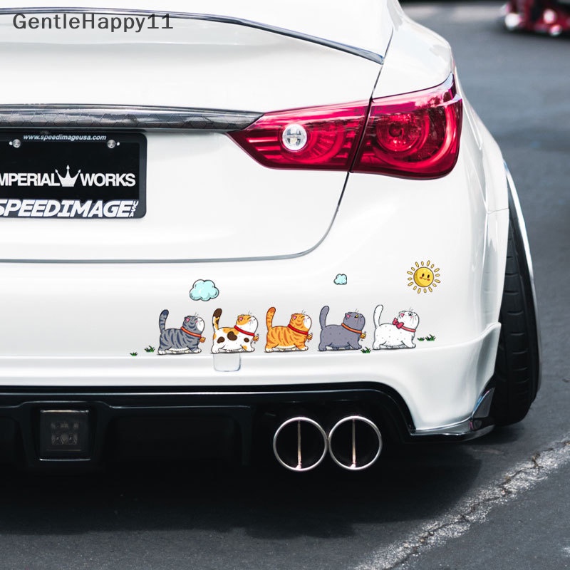 Gentlehappy 5Pcs /Set Climbing Cats Stiker Mobil Styling Hewan Lucu Tahan Air Stiker id