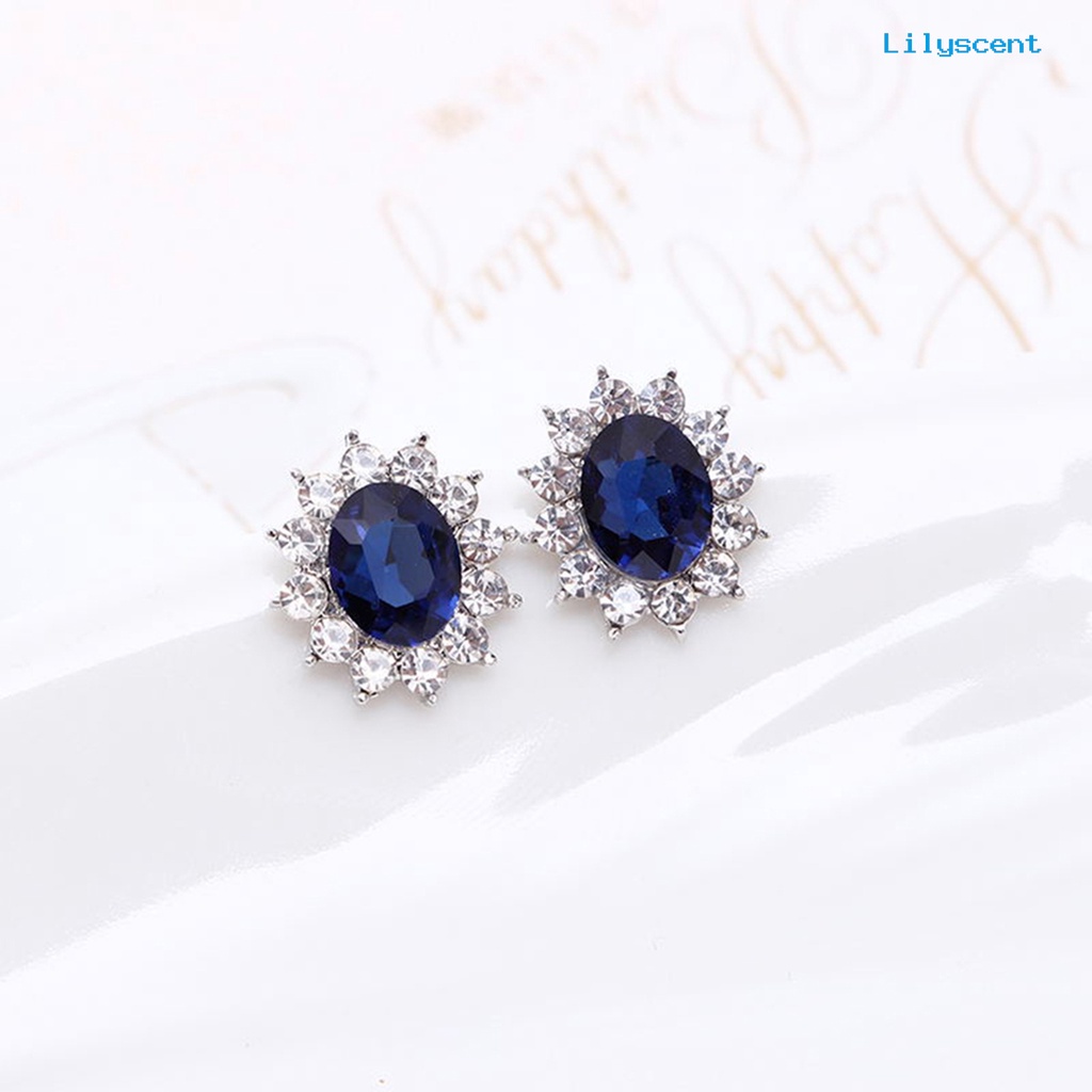 [LS] Set Perhiasan Set Anting Fashion Alloy Ramah Kulit Elegan Untuk Pesta