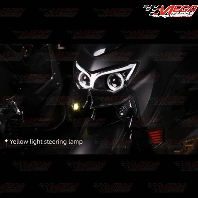 Winglet Depan + Lampu Laser 2D 3D All New Nmax Sayap Nmax155 Baru 2020 2021 2022 2023 Kumis NmaxBaru Carbon Led Lamp Hi lo