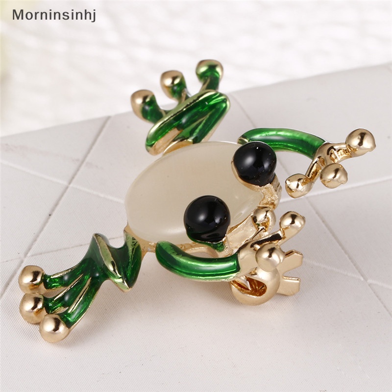 Mornin Lucu Kecil Katak Lencana Bros Baju Kerah Brooch Pin Perhiasan Wanita Pria Hadiah id