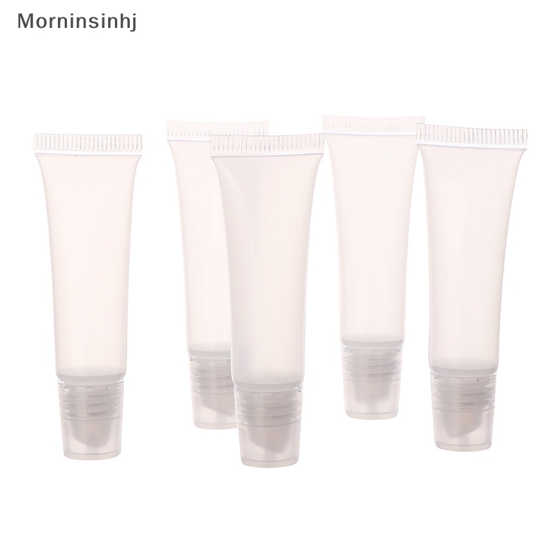 Mornin 10Pcs 5ml Tabung Bibir Kosong Lip Balm Soft Tube Pencet Bening Lip Gloss Botol id