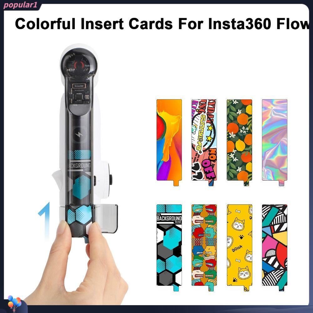 POPULAR Populer 4Pcs /Set Colorful Insert New Decals Dekorasi PET Untuk Insta360 Flow