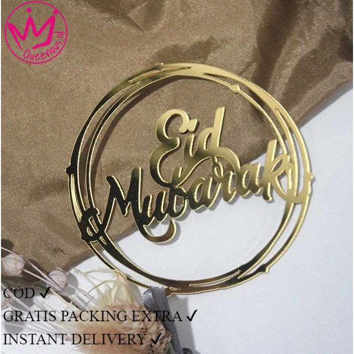 

Hiasan Hampers Eid Lebaran Mirror Hiasan Parcel Tag Label Kado Gift - Gold mirror gold/ tag kue nastar/tag kue dan bingkisan lebaran
