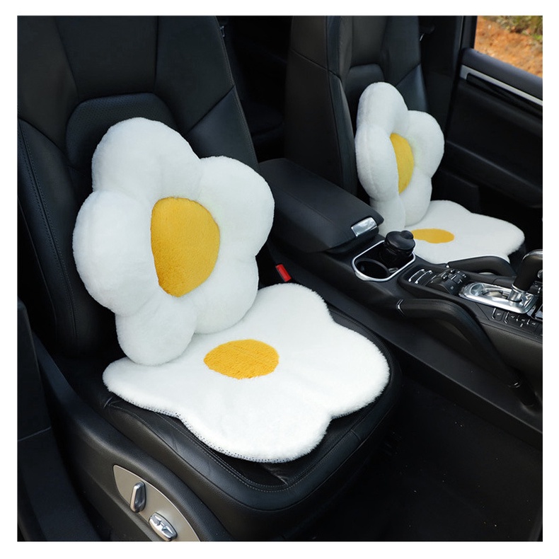 Car cute egg blossom cushion, Bantal Kursi Lucu Kreatif Mobil