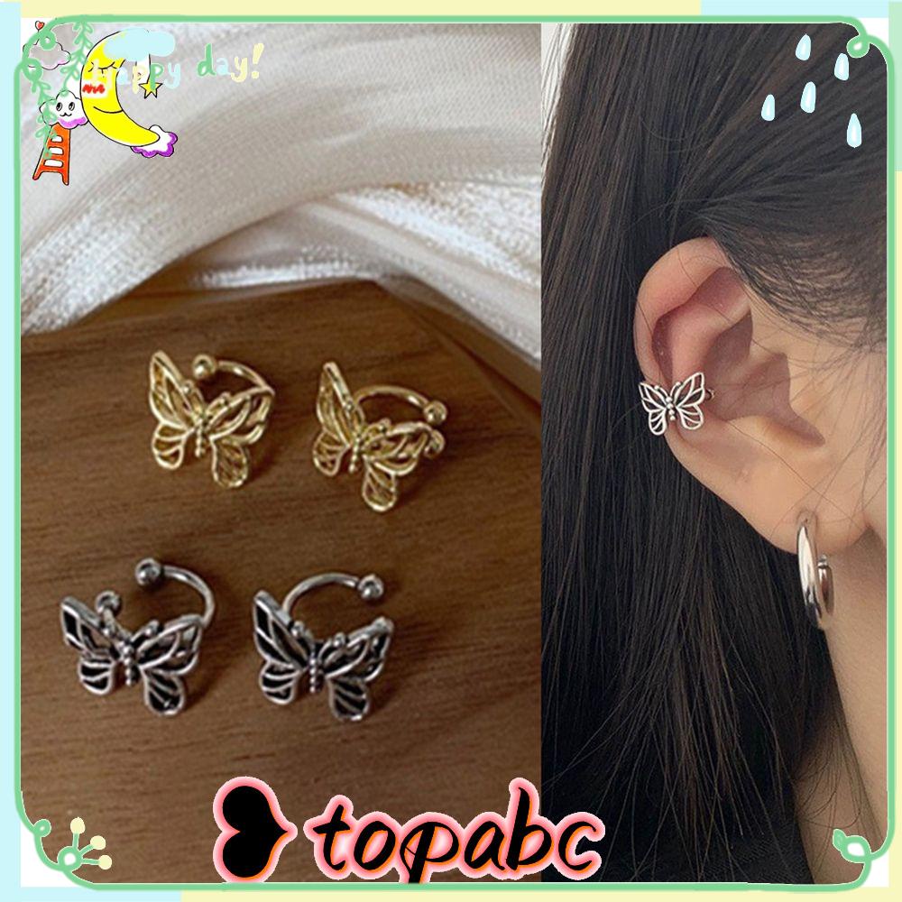 TOP Anting Klip Vintage Lucu Tanpa Tindik Tulang Rawan Perhiasan Telinga