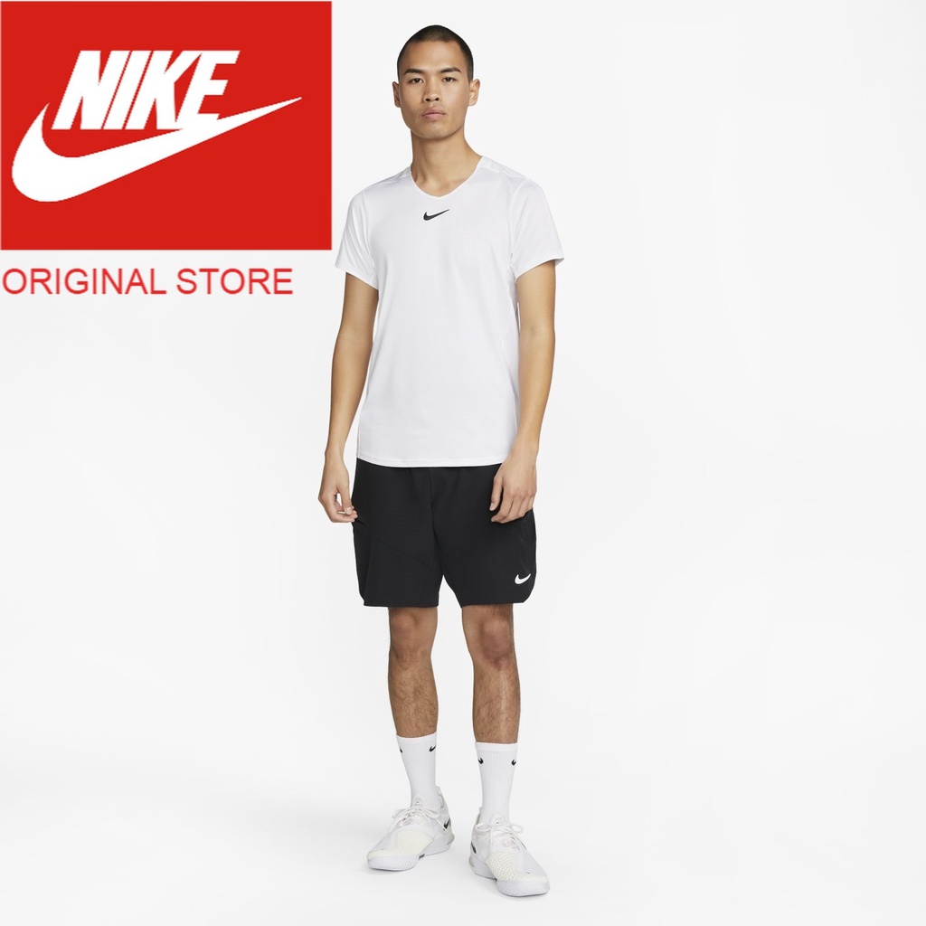 Nike Kaos Tenis Pria Dri-FIT Court Advantage - Putih [DD8318-100]