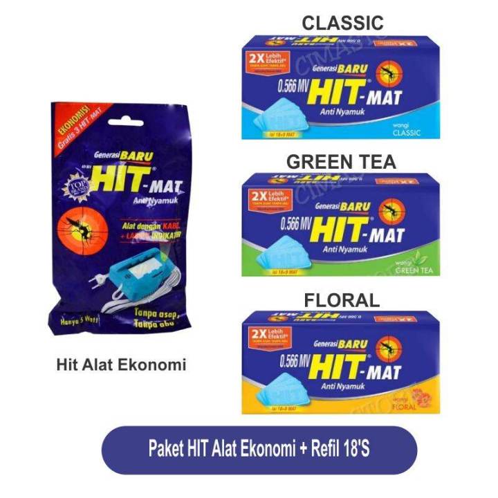 PAKET Hit Mat Refill 18 + 6 PCS  ( 24 PCS ) - Obat Anti Nyamuk Hit Elektrik