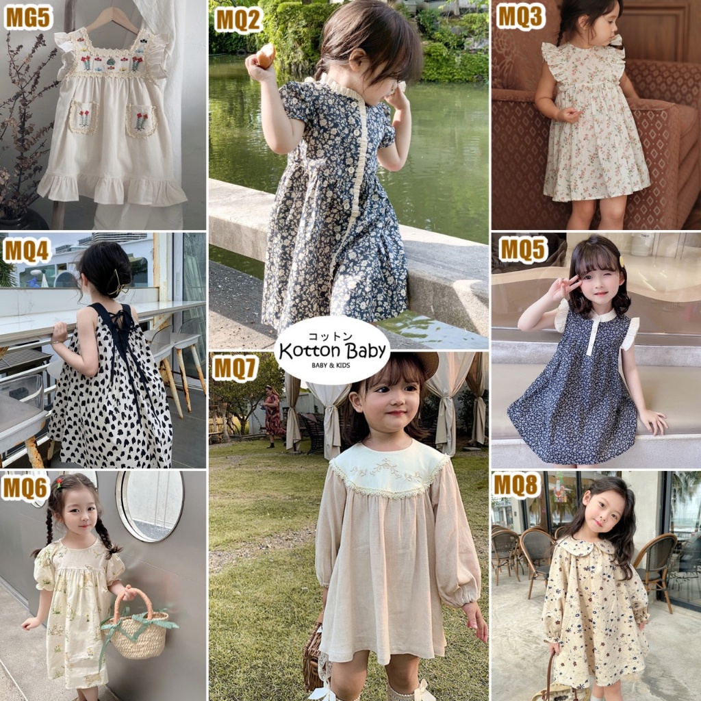 2-6thn | DRESS ANAK KOREA PESTA ELEGAN FORMAL PEREMPUAN catalog MDD MQ