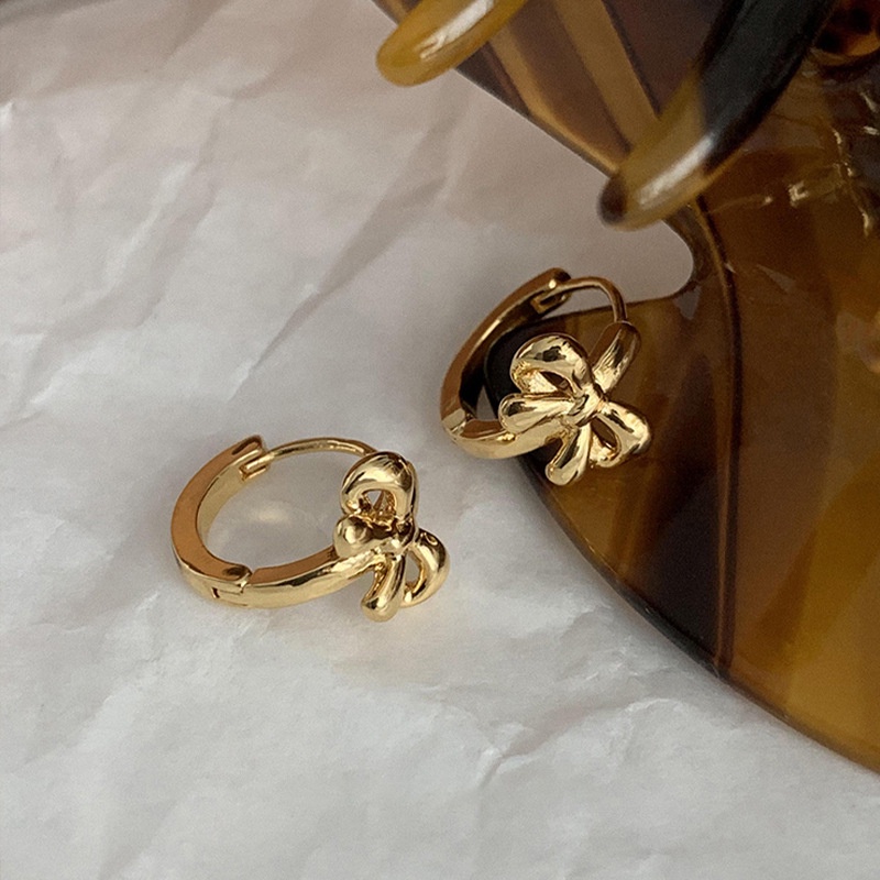 Anting Anting Fashion Dan Serbaguna Gaya Busur Baru Korea