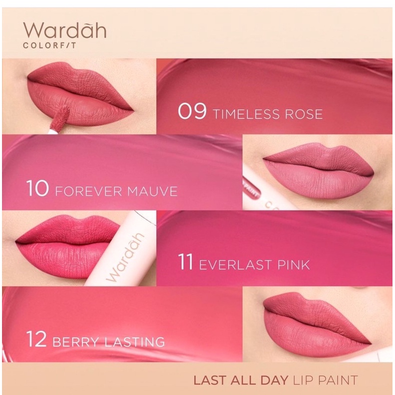 BB - Wardah Colorfit Last All Day Lip Paint Transproof Tahan sampai 12 Jam Lip Cream Matte