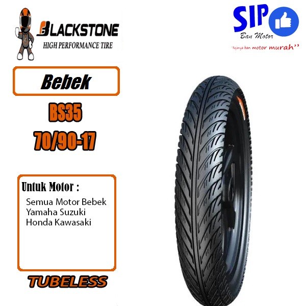 Ban Motor Bebek Blackstone BS 35 70 90 17 Tubeless Untuk Supra Jupiter