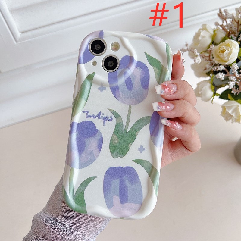 Cream Casing Nice Simple Flowers Soft Case HP iP iPhone 6 6S 7 8 14 + Plus SE 2020 2022 X XS XR 11 12 13 Pro Max Girl Woman