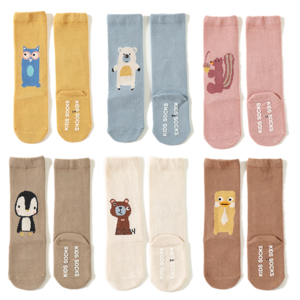 ☛TK☚ Kaos Kaki Panjang Karakter Hewan Kaus Kaki Anak Bayi Motif Unik Baby Animal Socks Kids Import KK083
