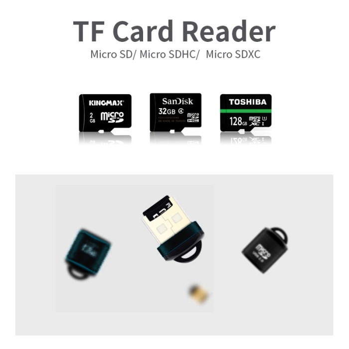 Mini USB 2.0 Card Reader TF Micro SD High Speed Memory Card Adapter