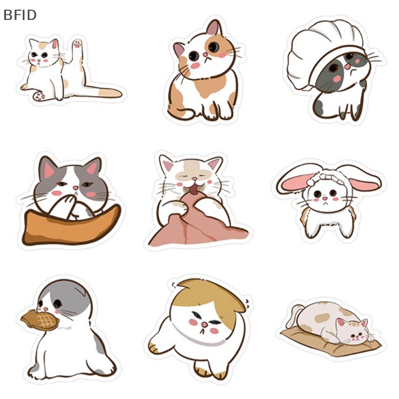 [BFID] 60pcs Kawaii Cats Lucu Kartun Stiker Mainan Untuk Untuk Anak-Anak Notebook Telepon Laptop Bagasi Gitar Sepeda DIY Decals Dekorasi [ID]